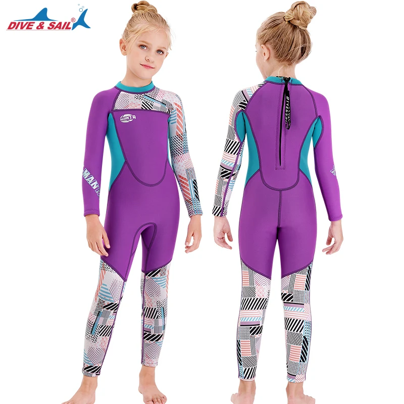 

2.5MM Neoprene Wetsuits Kids Swimwears Diving Suits Long Sleeves One Pieces Full Body Wetsuit Surfing Swimwear Diving Suits