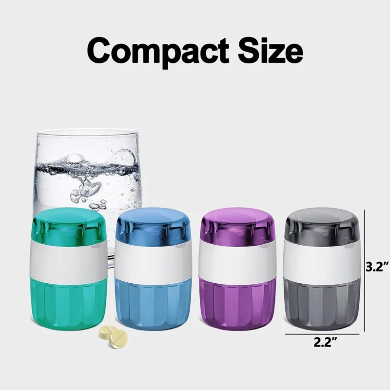 3-in-1 Multifunctional Pill Organizer and Crusher with Integrated Dispenser