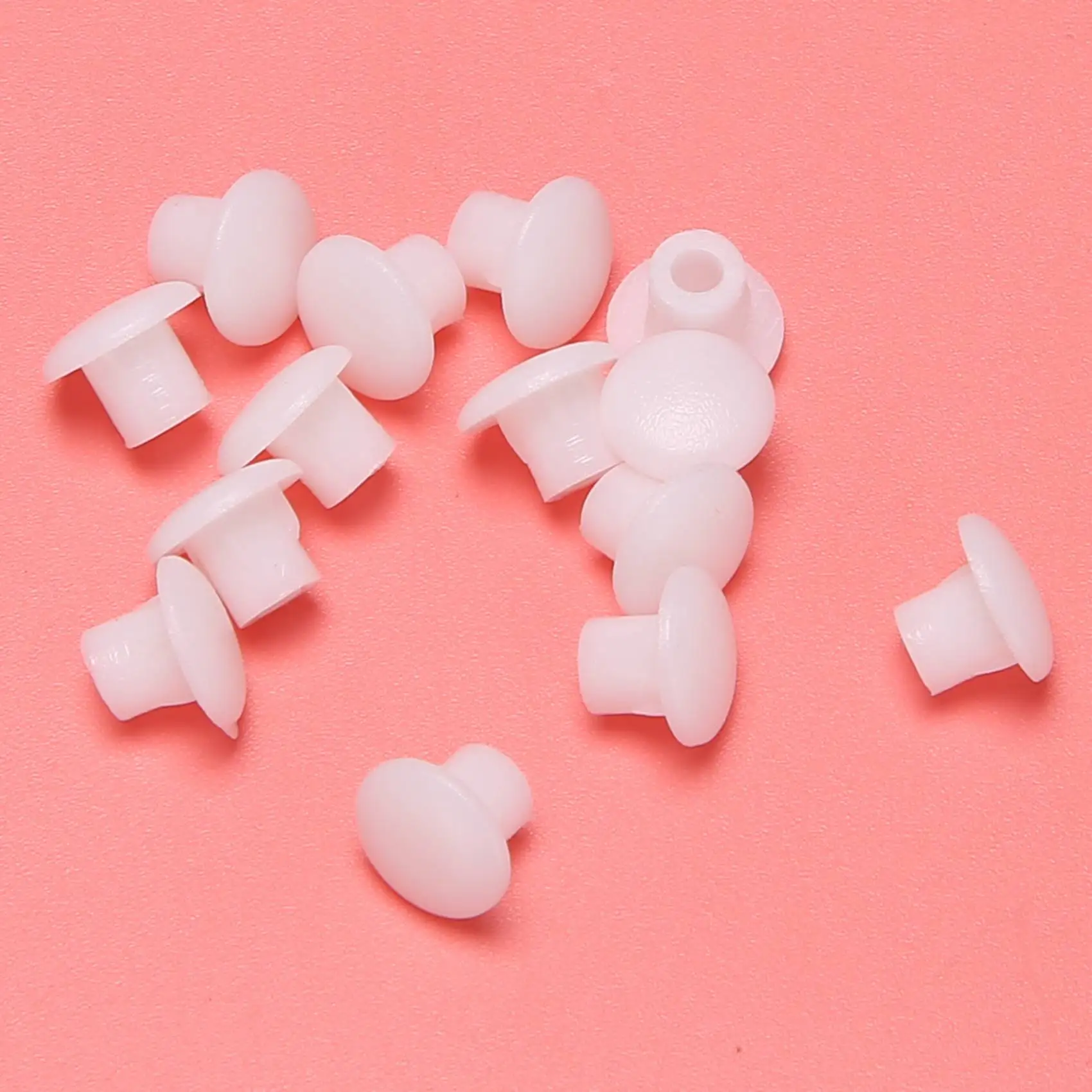 최신 플라스틱 둥근 모양의 커버 스크류 캡 뚜껑 흰색 50pcs 5mm 직경 구멍