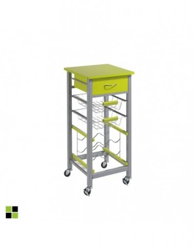 Carrito cocina verde metal