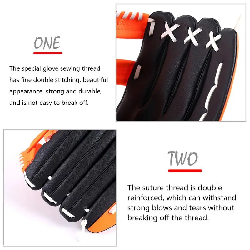 Kids Sport Baseball Glove Outdoor Batting Gloves Softball Practice Equipment Baseball Mitten Training Competition Glove Gear