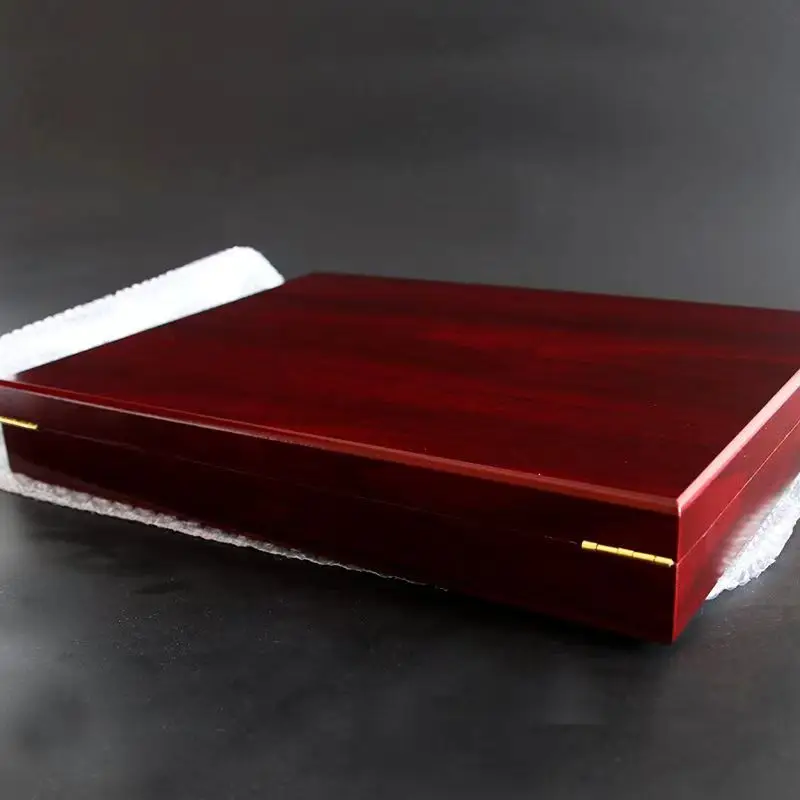 Paint Chip Box Portable Mahjong Wooden Box Flip Top Gambling Gift Briefcase