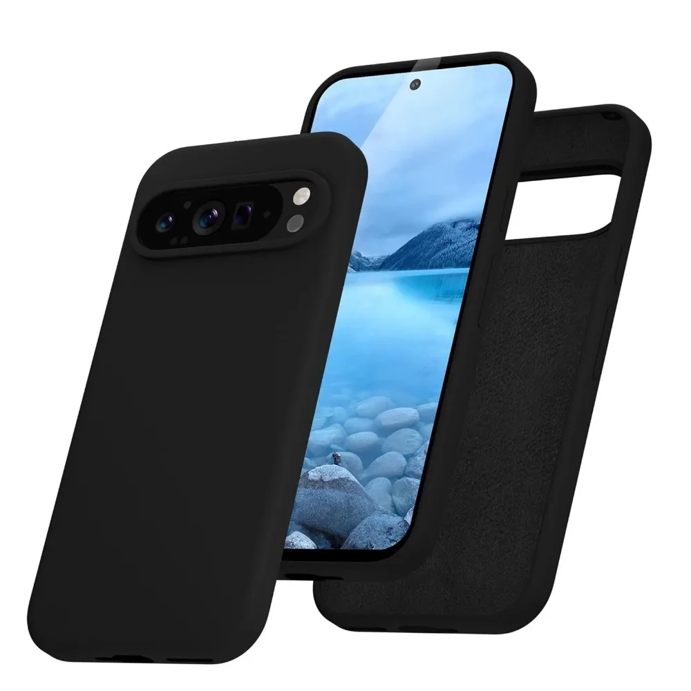Luxury Liquid Silicone Shockproof Case - Matte Skin Feel, Solid Color, Slim & Soft Design