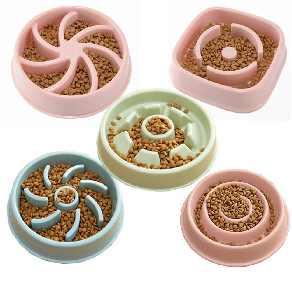 SlowFoodBowlTrayPetFeederAntiAsphyxiaCatDogSlowingEatBowl