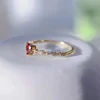 Love Heart Red Gemstone Ring Zircon Size 5/6/7/8/9/10/11 For Women Charm Jewelry Romantic Ring 2025 3