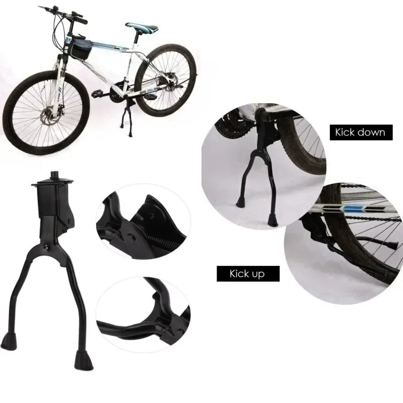 Durable Stainless Steel Foldable Double-Leg Bike Kickstand for Mountain and Road Bikes