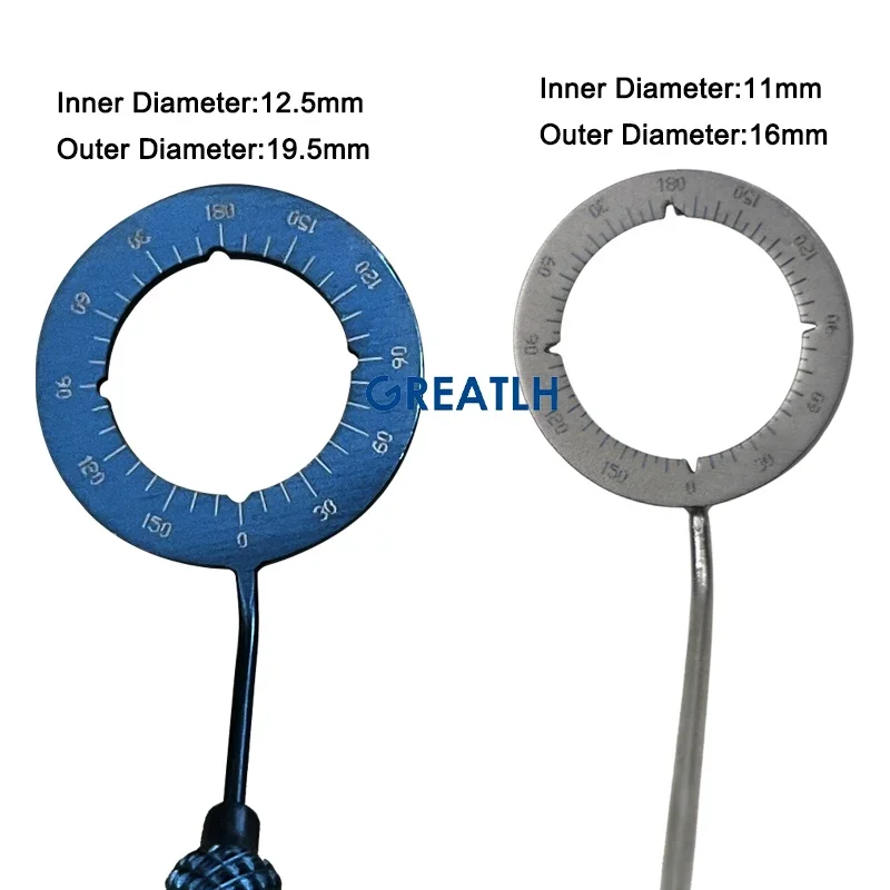 GREATLH Eyelid Mendez Degree Gauge Mark Corneal Marking Ring Mark Titanium Alloy Ophthalmic Surgical Instrument Ophthalmic Surgical Instruments
