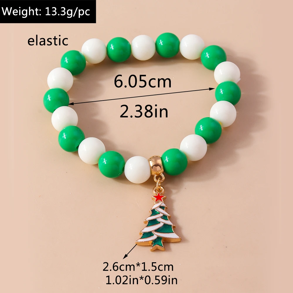 Aihua Neue Weihnachten Armbänder für Frauen Mädchen Perle Perlen Santa Claus Deer Glocke Weihnachtsbaum Armband Charme Armreif Schmuck Geschenk – Detail 27