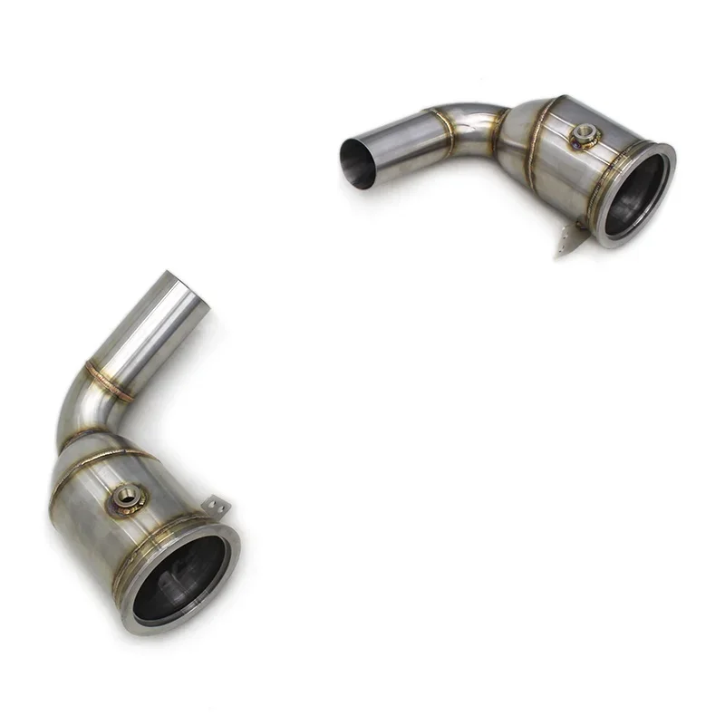 Head Section High flow Pipes branch downpipe Exhaust Pipe with catalyst For PORSCHE 911 992 Turbo S -