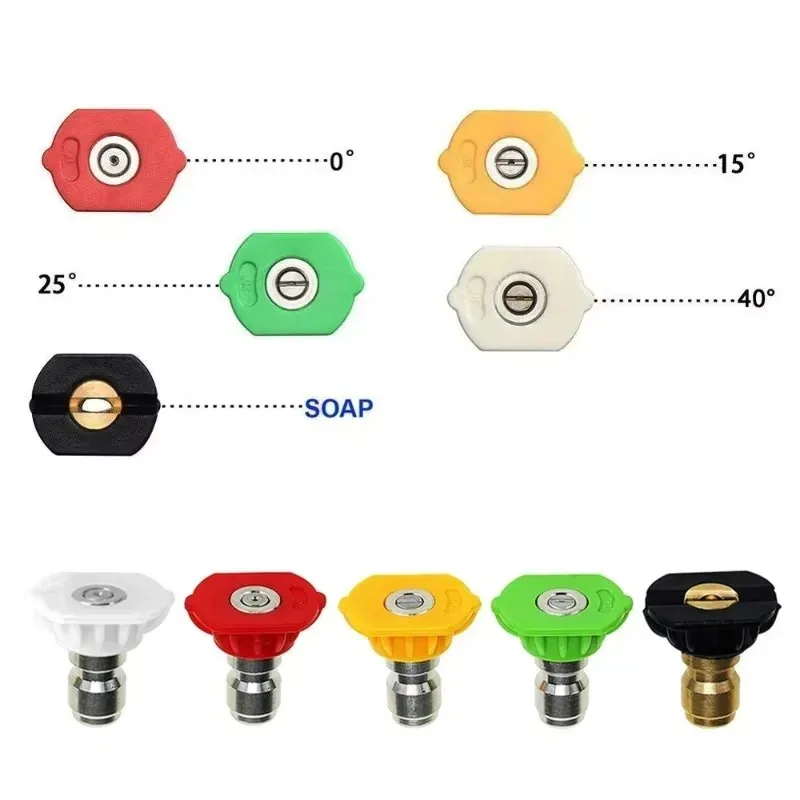 Karcher K2-K7 High Pressure Washer Adapter 5-Color Quick Connect Nozzles Foam Cannon