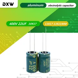 10 PCS/Lot 400V 22UF High Frequency Low Resistance Aluminum Electrolytic Capacitor 400V 22UF 10*17 13*17 13*21 Radial Lead