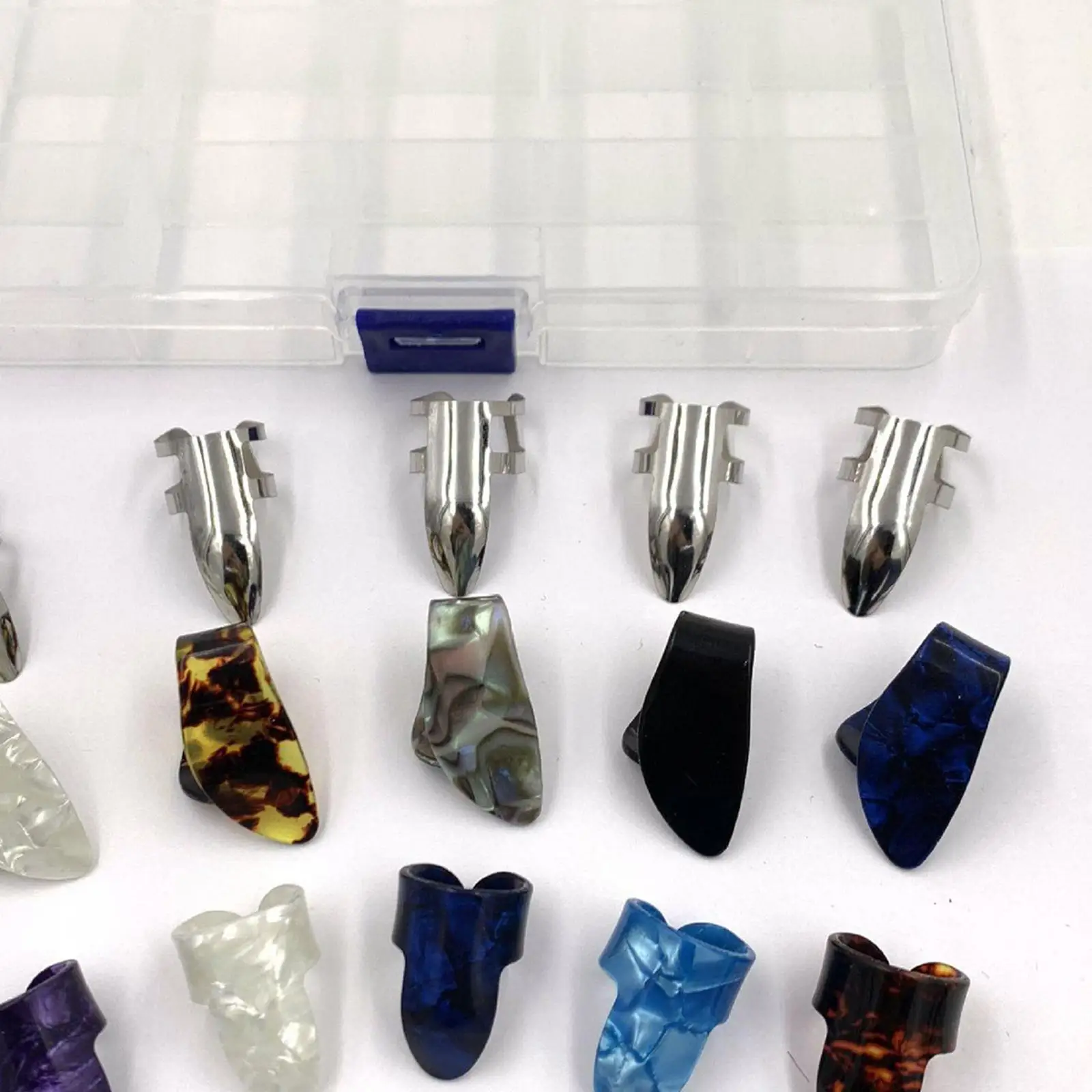 15pcs Finger Pick Set Guitar Picks，Stainless Steel Thumb Picks， Acoustic Guitar, Banjo or Ukulele