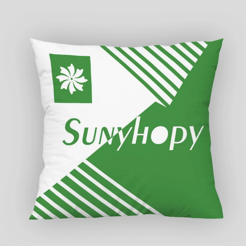 

Sunyhopy Brand Letter Logo Pillow Cover Customize Star Pillowcase Modern Home Decorative Pillow Case For Living Room 45X45cm
