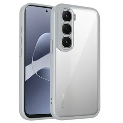 Matte Transparent Shockproof Phone Case with Precise Camera Cutout and Soft Bumper for Infinix hot 60i 4g (Gray)