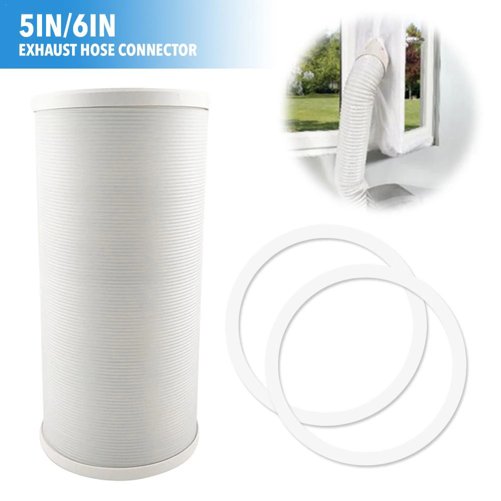 Dual Pack Air Conditioner Exhaust Hose Connectors - Universal Fit Air Conditioning Accessories