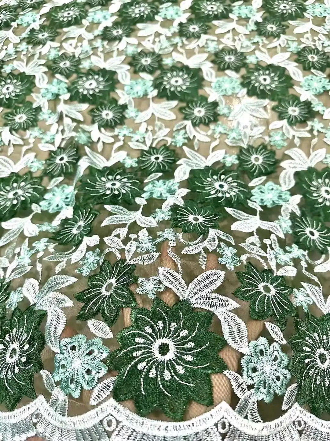 5Yards Latest Best Quality Delicate Austria Very Soft Embroidered Tulle lace Fabric For Party Evening Dress U_GE5838