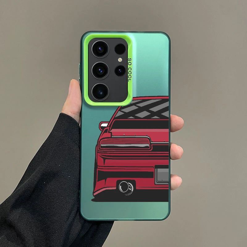 Silver IMD Phone Case with JDM Sports Cars Design