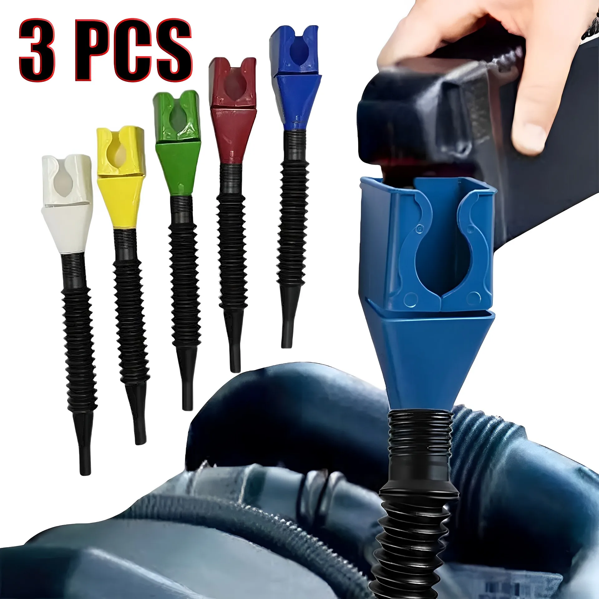 

3PCS Oil Change Funnel Fast Clamp Oil Filter For Car Multipurpose Portable Oil Transfer Tools For Kitchen Car Motorcycle Boats