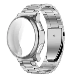Stainless Steel Strap with Soft TPU Protective Case - Garmin VivoActive 6 (Silver - Silver)