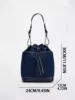 2024 Autumn/Winter new denim hand bill shoulder bag Fashion canvas bucket bag 3