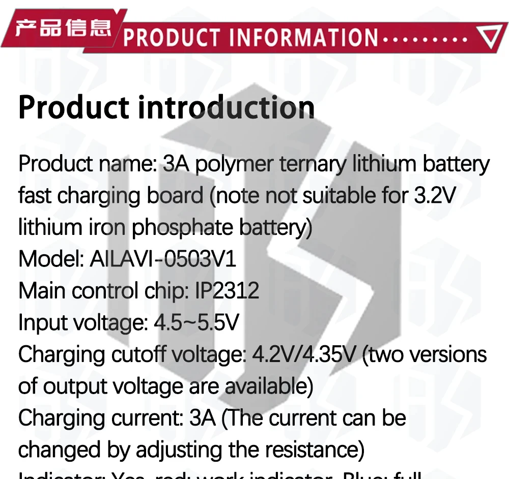 1 ~ 50PCS Typ-C USB Eingang Hohe Strom 3A Polymer Ternäre Lithium-Batterie Schnelle Schnelle Lade bord IP2312 CC/CV Modus 5V Zu 4,2V – Detail 21