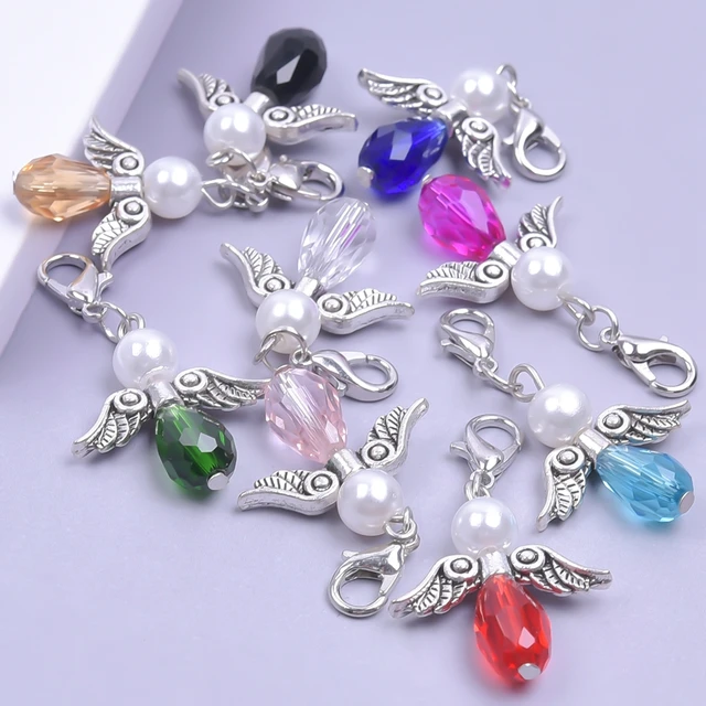 30Pc Christmas Angel Charms Bulk Angels Charm Wing Colorful Pearl Beads Easter  Charms for Jewelry Making Charm Necklace Earrings - AliExpress