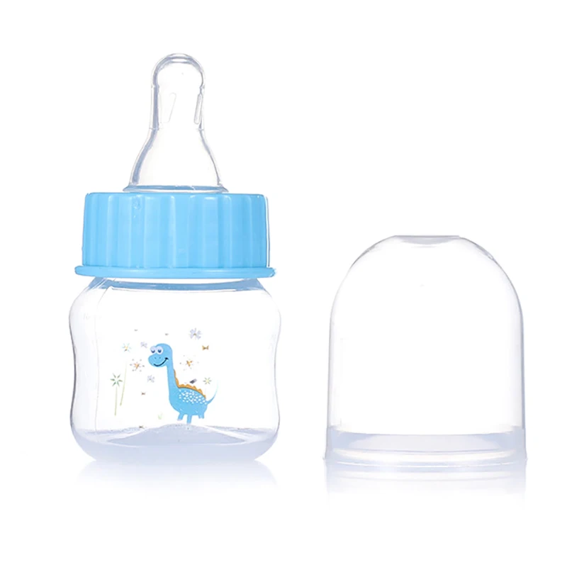 50ML   미니 휴대용 수유병 BPA 프리 안전  수유 젖꼭지 케어 피더 과일 주스 우유병