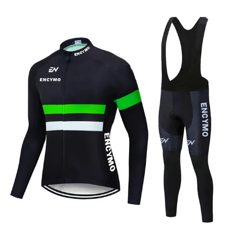 

Комплект велосипедной одежды ENCYMO с длинным рукавом, одежда для горного велосипеда, Мужская одежда для гонок, одежда для велосипеда Ropa Maillot Ciclismo