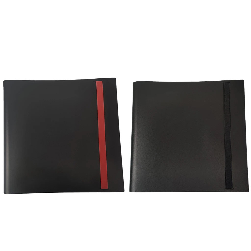 

Waffle Pp Card Pocket Binder Durable Put Up to 480 Cards Black/red Card Storage Album Various Game Cards Large Capacity