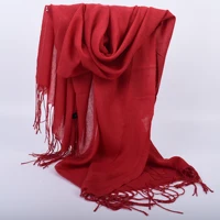 New Autumn and Winter Solid Color Scarf for Both Men and Women, 100g Single Color Headscarf Shawl 4