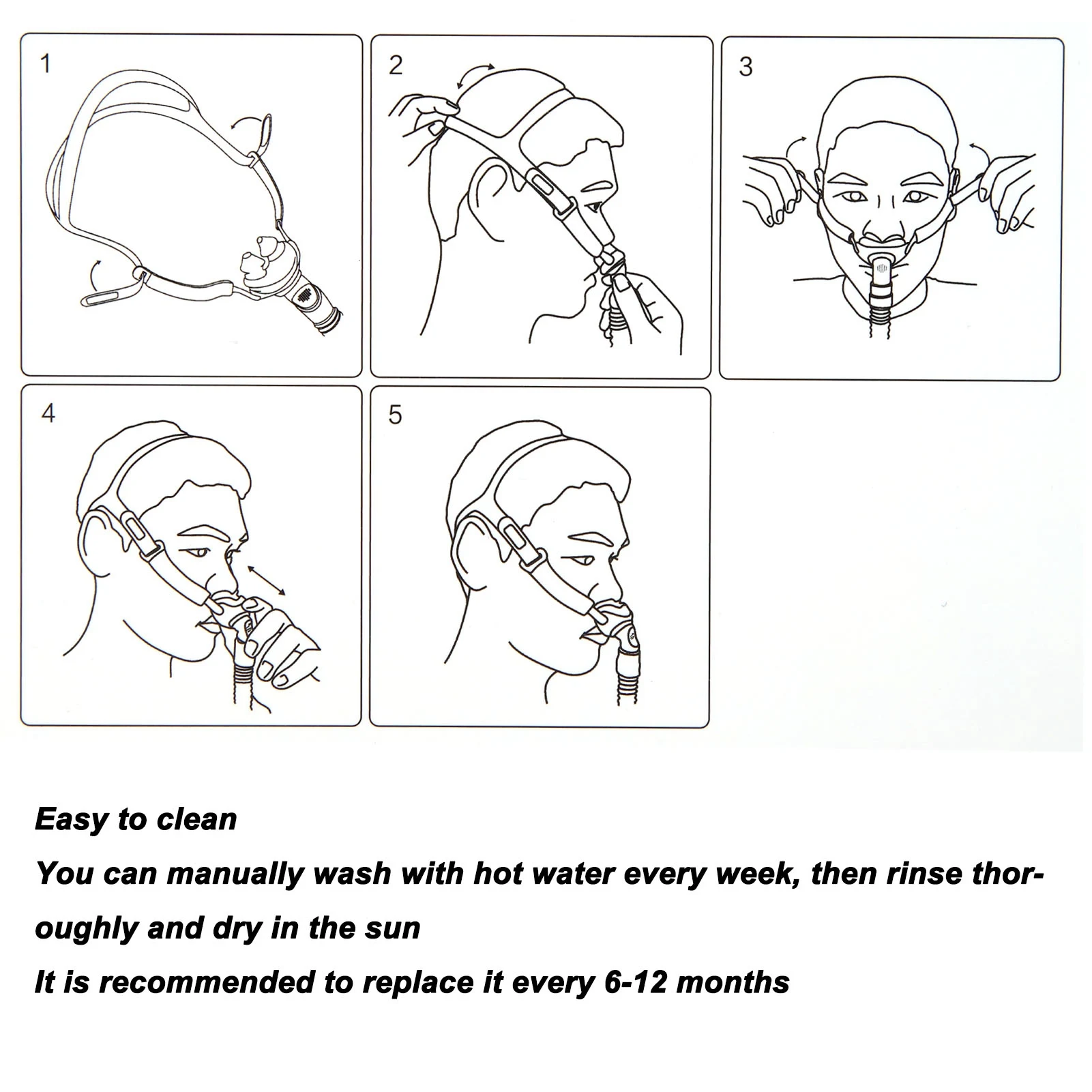 수면 보조 비강 베개 패드, 헤드기어 프레임 튜브 포함, 수면 보조 액세서리
