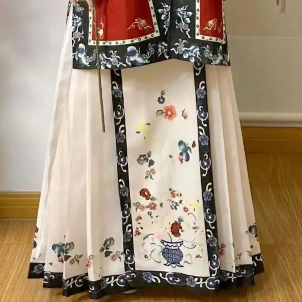 女性のための中国の馬のスカート,伝統的な服,漢服,清王朝,2個セット