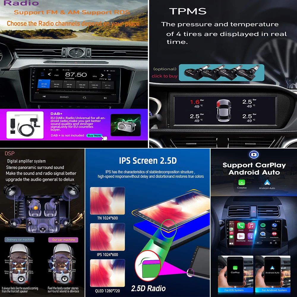 기아 씨드 3 CD 2018 2020 라디오 멀티미디어 비디오 플레이어, 내비게이션 GPS, 5G 와이파이, BT5.0, 4G, No 2 din, 2 din DVD, 안드로이드 13