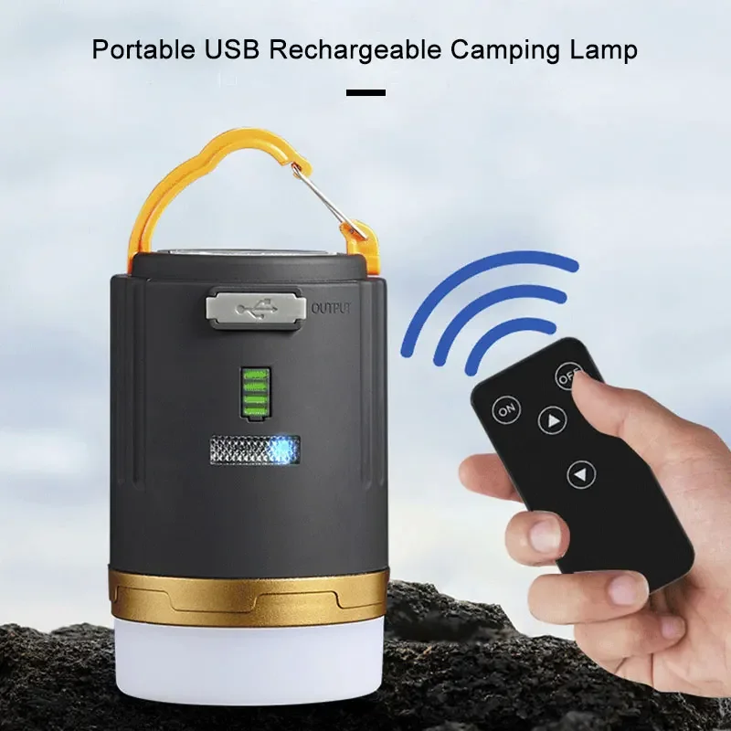 Camping Light Portable Lanterns Camping Lamp Camping Lantern Waterproof IPX6 Tent Lamp LED Night Light Remote Control Built-in Recharge Battery