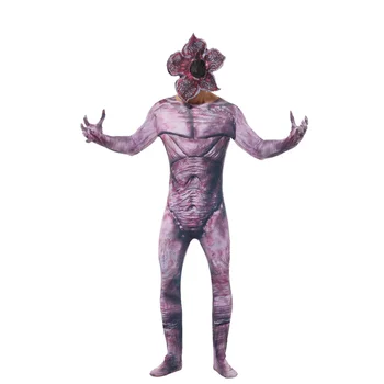 Demogorgon Costume for Adult Halloween Scary Cosplay Flower Monster Jumpsuit Dress