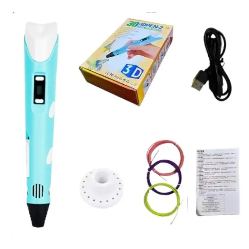 3D 펜 디지털 디스플레이 지능형 프린팅 펜, USB 케이블로 낙서, 그래피티, 미술 공예품 만들기