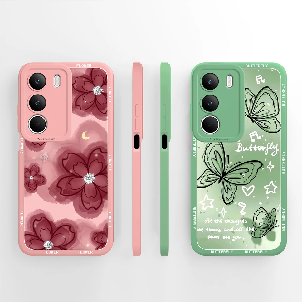 Lovely Flowers Pattern Shockproof Phone Case - Full Protection Cover