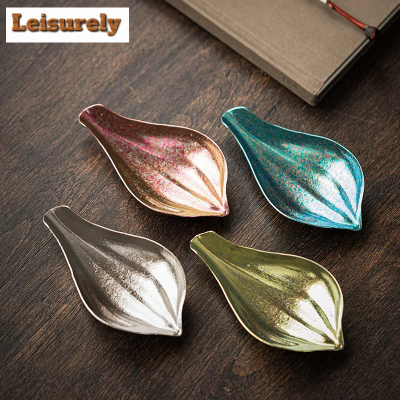 Hejian Titanium Tea Scoop Zen Tea Leaf Holder Shovel Chahe Household Awakening Tea Ladle White Tea Cha Supplies Ornaments Craft