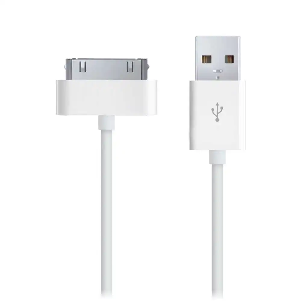 Cavo Carica E Dati Usb Dock 30 Pin Per Iphone 2/3/4 Ipad 1/2/3 Ipod Mini Bianco