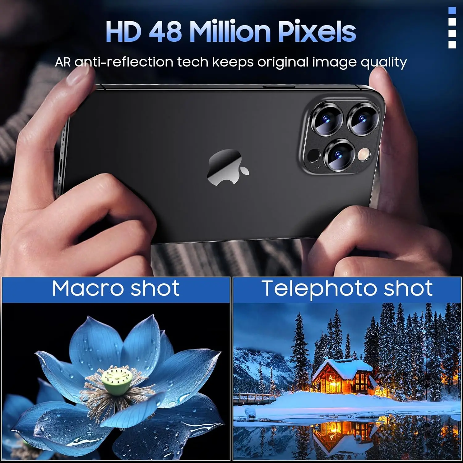 Premium Black Titanium Camera Lens Protector with Tempered Glass Cover