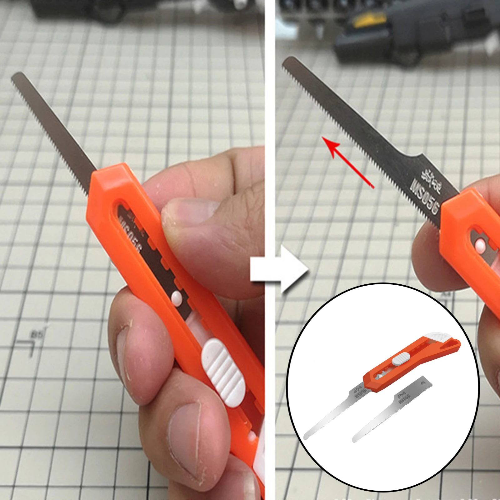 Handy Mini Hand Saw Cutter 2 in 1 DIY Craft Model Hand Saw Hacksaw 3