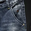 Men's Ripped Jeans Streetwear Personality Trendy Korean Fashion Slim Beggar Holes Denim Pants Stretch Casual Male Trousers 5