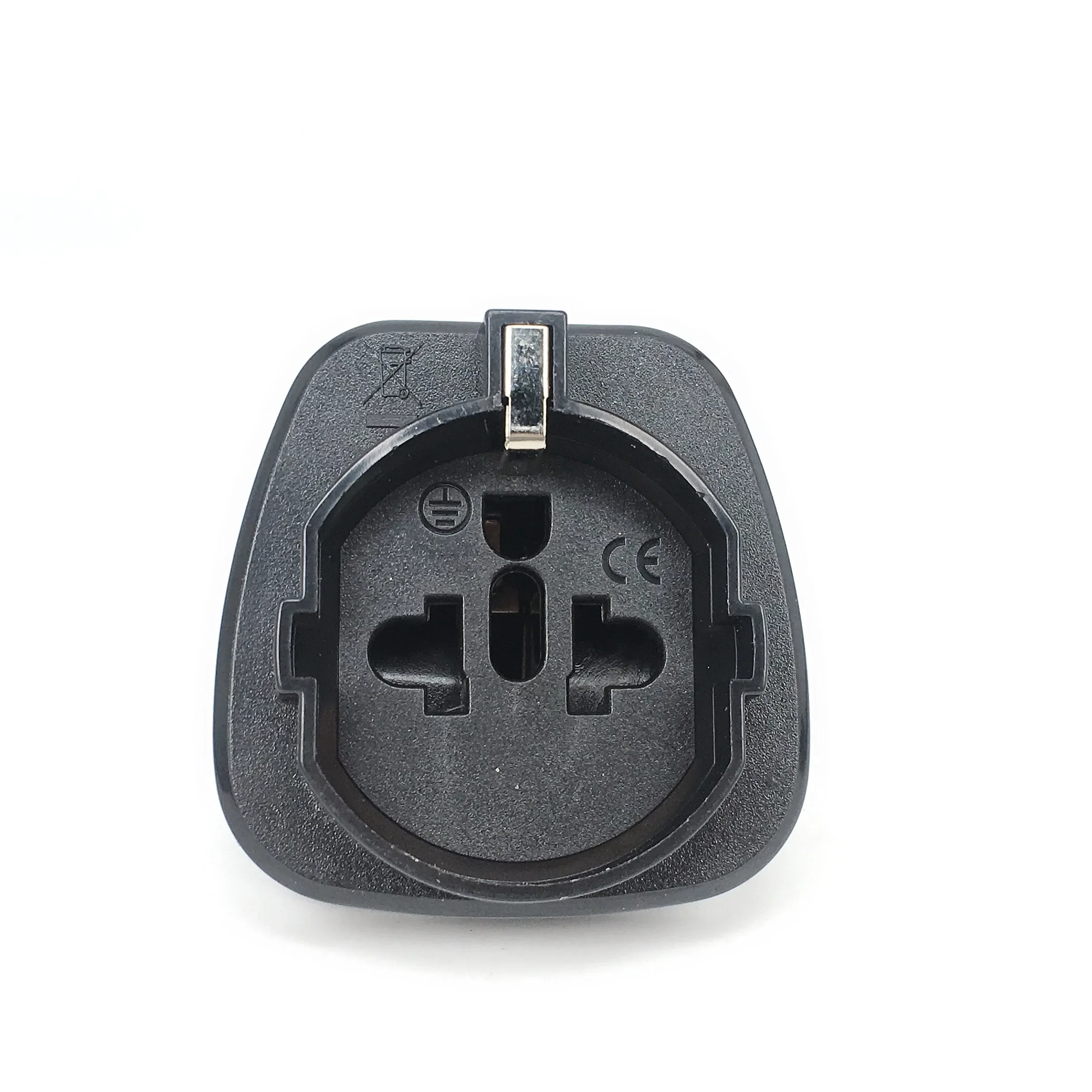 1PC black/white 3 pin American US socket adaptor Embedded Swiss Italy EU German USA american flat plug adapter converter plug