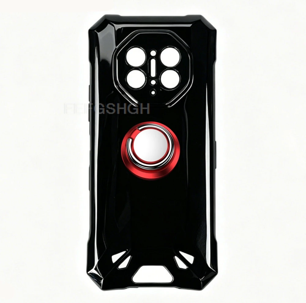 Enhanced Back Ring Holder Bracket Phone Case - TPU Soft Silicone, 6.78