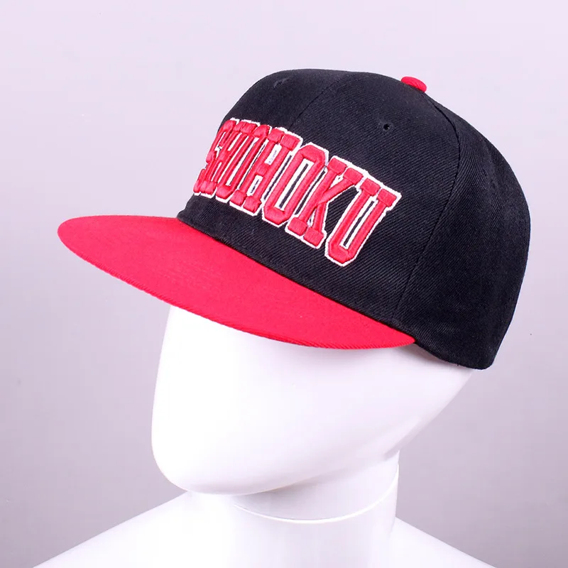 Anime SLAM DUNK Sakuragi Hanamichi cosplay Hat Unisex Letter Embroidery Casual Baseball Cap Sun hat Flat brimmed Hat