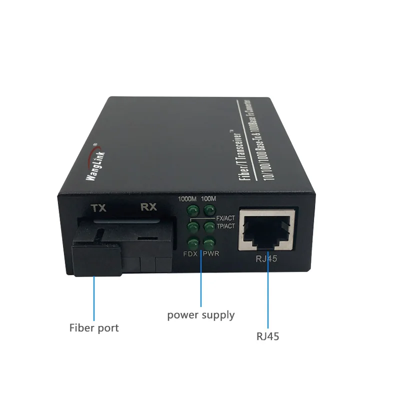 1 Pair Ethernet Media Converter 10/100M SC Single Fiber optic Media Converter 40km