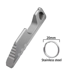 Premium Titanium Alloy Magnetic Keychain with Stainless Steel Rings (GRAY)