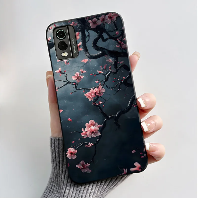 Black Soft Silicone TPU Luxury Fashion Flower Butterfly Phone Case