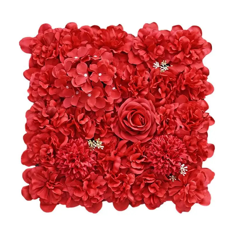 

Flower Wall Panel Artificial Flower Wall Panels For Backdrop Multifunctional Easy Installation Heat Resistant Vivid Flower Panel