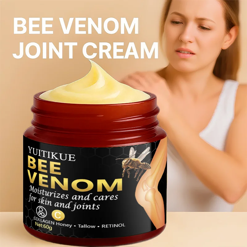 YUITIKUE Bee Venom Joint Cream - Moisturizes and cares for skin and joints. Rich in collagen, honey, tallow - retinol.